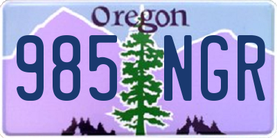 OR license plate 985NGR