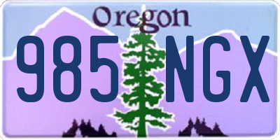 OR license plate 985NGX