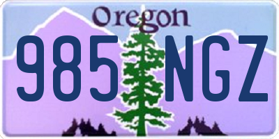 OR license plate 985NGZ