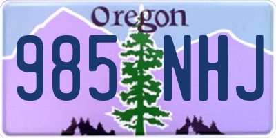 OR license plate 985NHJ