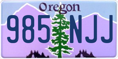 OR license plate 985NJJ