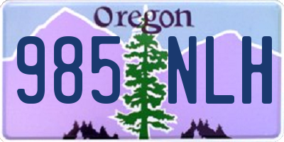 OR license plate 985NLH