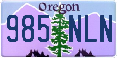 OR license plate 985NLN
