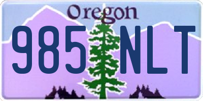 OR license plate 985NLT