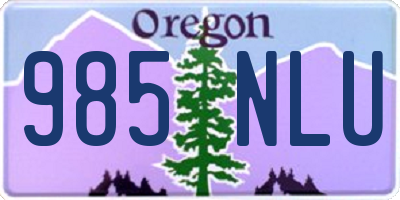 OR license plate 985NLU