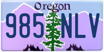 OR license plate 985NLV