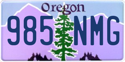OR license plate 985NMG
