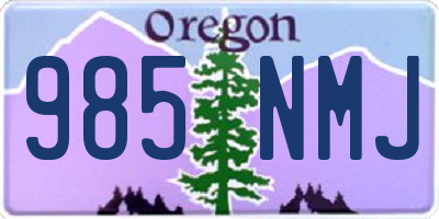 OR license plate 985NMJ