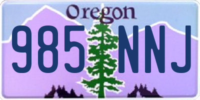 OR license plate 985NNJ