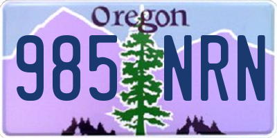 OR license plate 985NRN