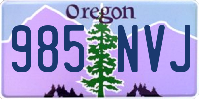 OR license plate 985NVJ