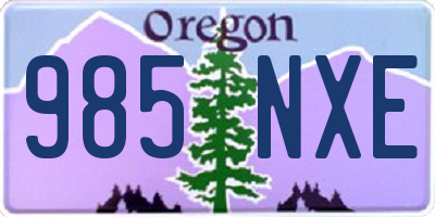 OR license plate 985NXE
