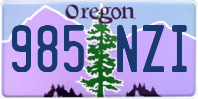 OR license plate 985NZI