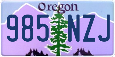 OR license plate 985NZJ
