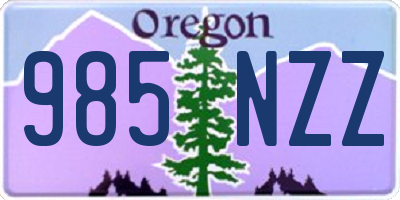 OR license plate 985NZZ