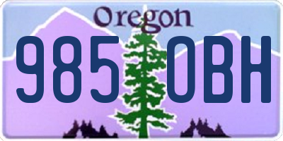 OR license plate 985OBH