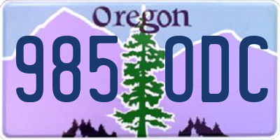 OR license plate 985ODC