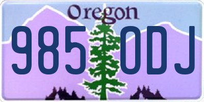 OR license plate 985ODJ