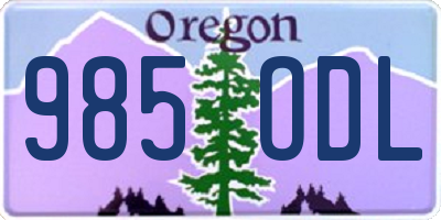 OR license plate 985ODL