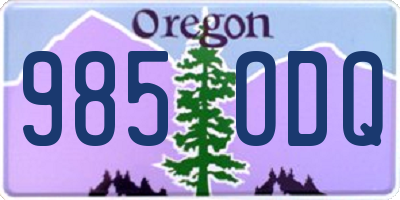 OR license plate 985ODQ