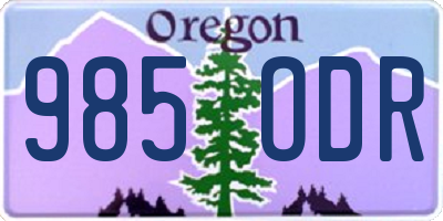 OR license plate 985ODR