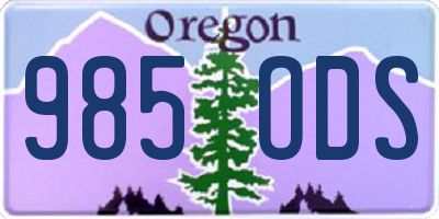 OR license plate 985ODS