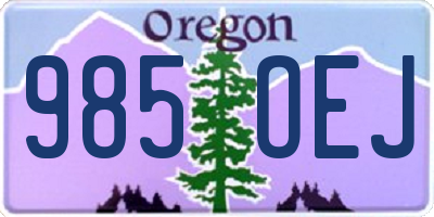 OR license plate 985OEJ