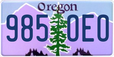 OR license plate 985OEO