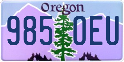 OR license plate 985OEU