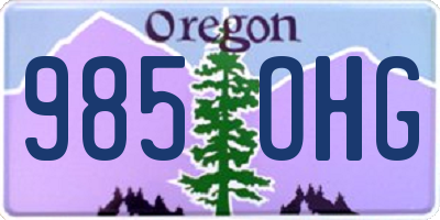 OR license plate 985OHG