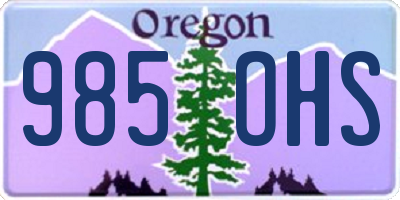 OR license plate 985OHS