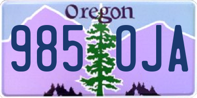 OR license plate 985OJA