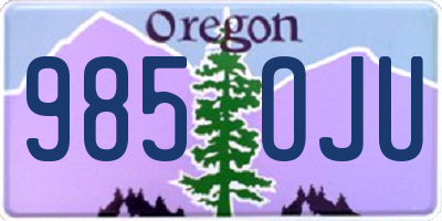 OR license plate 985OJU