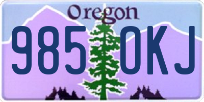 OR license plate 985OKJ