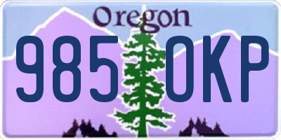 OR license plate 985OKP