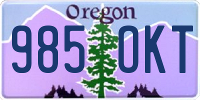 OR license plate 985OKT