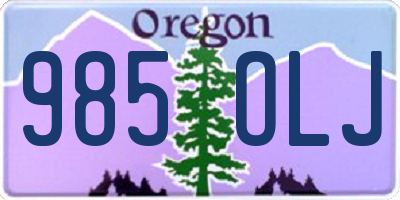 OR license plate 985OLJ