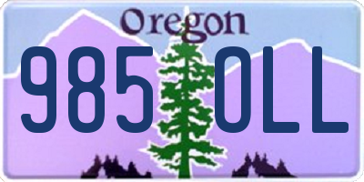 OR license plate 985OLL