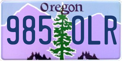 OR license plate 985OLR