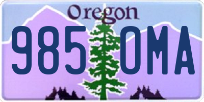 OR license plate 985OMA