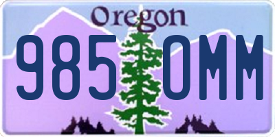 OR license plate 985OMM