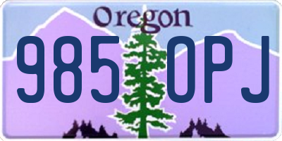 OR license plate 985OPJ