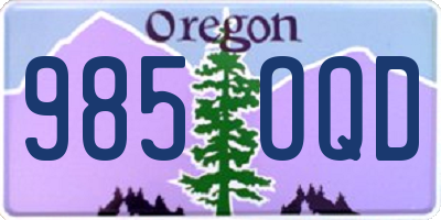 OR license plate 985OQD
