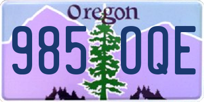 OR license plate 985OQE