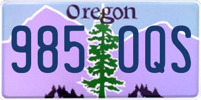 OR license plate 985OQS