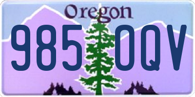 OR license plate 985OQV