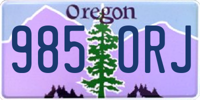 OR license plate 985ORJ