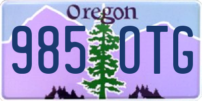 OR license plate 985OTG