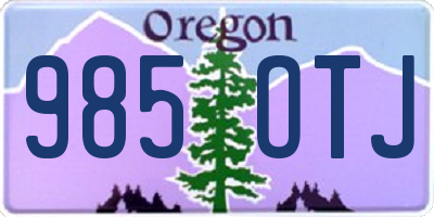 OR license plate 985OTJ