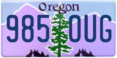 OR license plate 985OUG